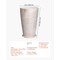 Beige PP Tall Planters Set of 2 with Gold Rim, Drainage Tray and Weather-Resistant Design